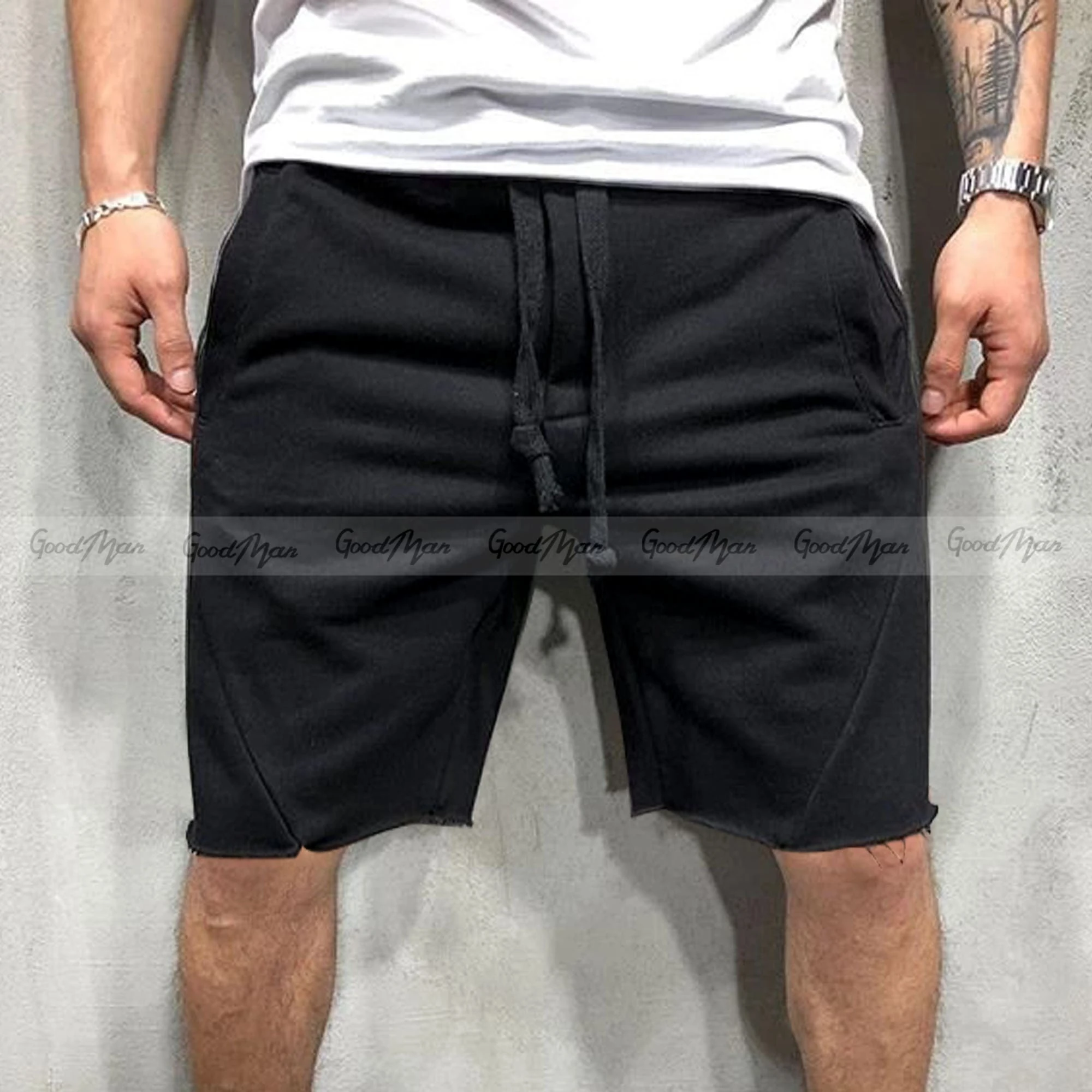 Fashionable and Trendy Black Color Cotton Short Pant for Men 09